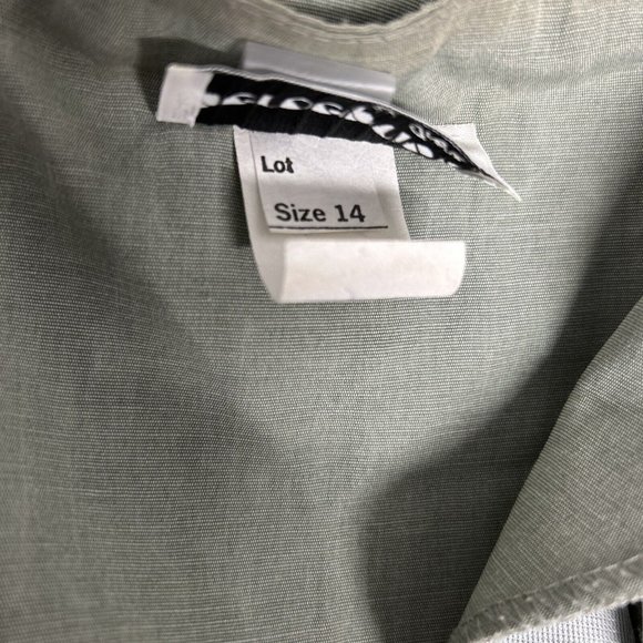 VTG Perceptions By Irene B Green Shoulder Padded Button Up Embellished Blouse 14 - Picture 8 of 10